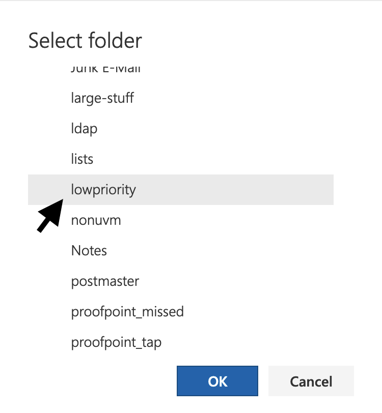select lowpriority