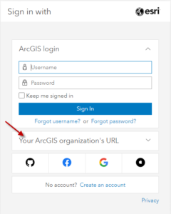 ArcGIS Sign In